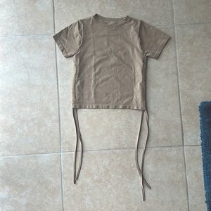 Tan/Beige/Nude Adjustable Crop Top